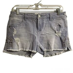 Celebrity Pink 7/28 Maldives Cut Off Jean Shorts Blue Light Wash Boho Fe…